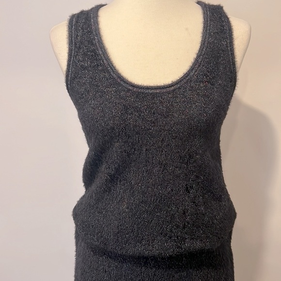 Zara knit dress shimmery black very unique - Picture 1 of 13